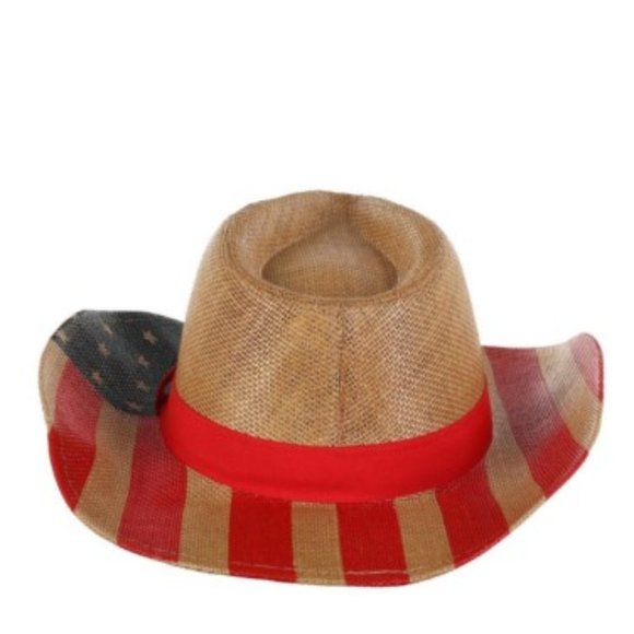 Twig & Arrow MENS  Cowboy Hat USA American Vintage Flag  NEW/NWT - Picture 7 of 8